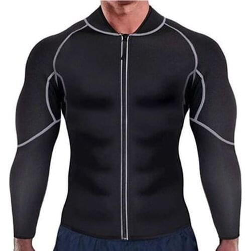 Mens Waist Training Top Neoprene Corset Fitness Sports Sweat Burst Stretch Tight Shaping Sweatpants Sauna Waist Trainer Shirt