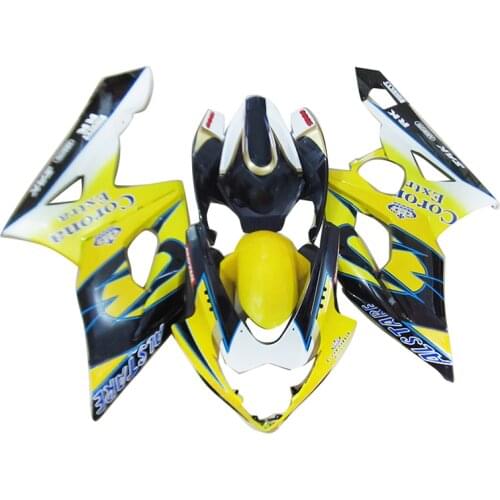 Plastic Fairings for SUZUKI GSXR1000 2005 2006 Yellow White Black Injection molding fairing kit GSXR 1000 K5 K6 PN215
