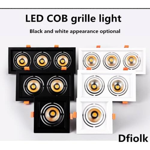 Dimmable Downlight Super Bright Recessed square COB 7W 10W 14W 20W 30w LED Spotlight LED decoration Ceiling Lamp AC110V 220V