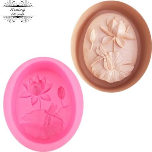 DIY lotus cake tool silicone mold dessert decoration soft candy soft candy polymer clay technology soap resin mold