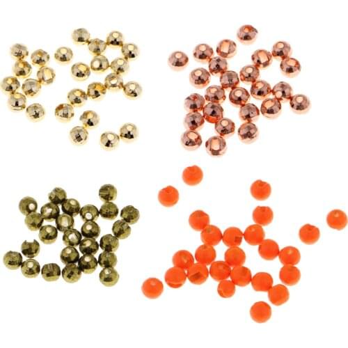 25pcs Tungsten Slotted Fly Tying Beads Head 2.5mm Nymph Head Beads Jigs Fly Tying Rig Hair DIY Materials Fly Fishing Accessories
