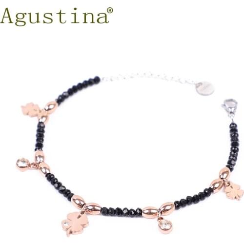 2020 Stainless Steel Braceler For Women Crystal Pendant Bead Bracelet Jewelry Chain Pendant Bracelets gift Bohemian Elegant Punk