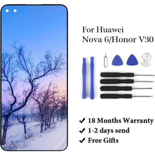 LCD For Huawei Honor V30 View 30 Display Touch Screen For Huawei Nova 6 Screen Replacement OEM Genuine Assembly Digitizer