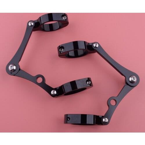 1 Pair Black Motorcycle Headlight Mount Bracket HeadLamp Holder For 39mm 41mm Fork Tube