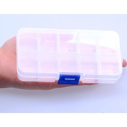 10 Grid Storage Box 1pc Square A Must For Rhinestones 6X13cm Garment Nail Art Jewelry Making Wedding Tools Case