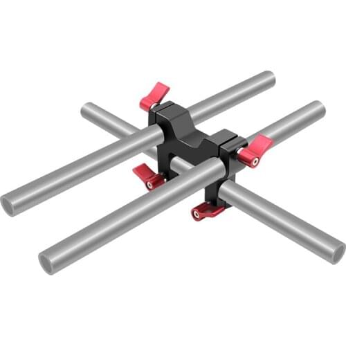 15mm Four-hole Tube Clamp Misaligned Pipe Connector Aadapter Aluminum Alloy Quick Release Photography Catheter Connection