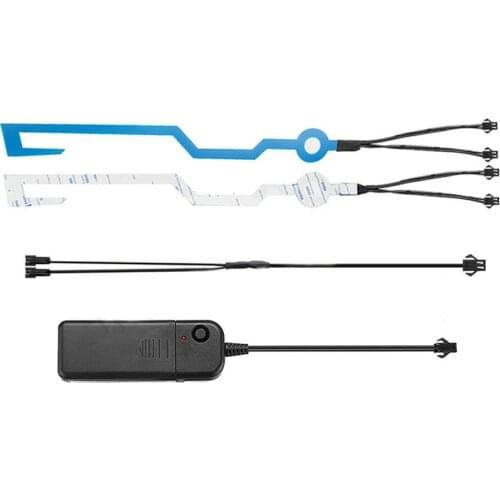 Fashion Night Signal Strip Helmet Motorcycle Light Bar Blue Without Battery 2pcs Headwear Outdoor Helmet Signal Strip