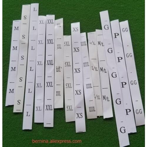200PCS Polyester Cloth Garment Labels & Tags For Clothes Bags Shoes Accessories PPO bag M S L XL XXL XXXL XXXXL 4XL 5XL P GG