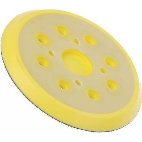 5 Inches 125 MM 8-Hole Back-up Sanding Pad 4 Nails Hook and Loop Sander Backing Pad for Electric Grinder Power Tools Accessories