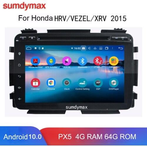 8" Android 10 CAR multimedia gps navigation for Honda HRV VEZEL XRV with radio dsp bluetooh 4.2 octa core 4g ram 64g rom
