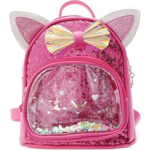 Children Small Backpack Cute Leather School Bags for Kids Girl Princess School Backpack Bag Back Pack Mochila Feminina