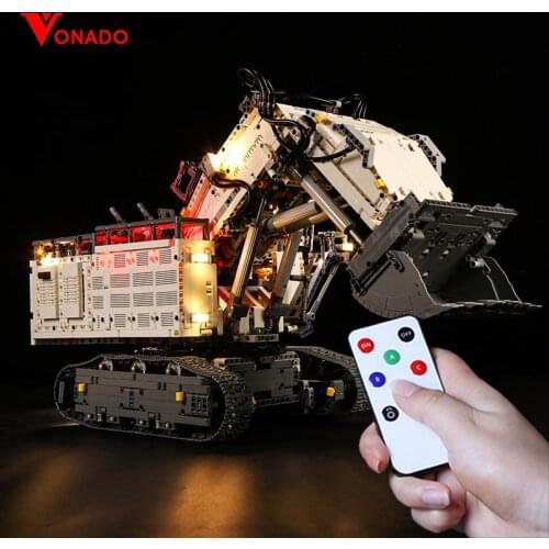 Vonado Is Compatible with Liebherr R 9800 Excavator 42100 Building Block LED Lighting Kit (lightweight Only) DIY Toy