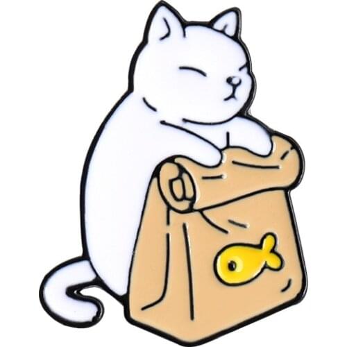 Cartoon Cat Enamel Pins Cute Lapel Badges For Clothes Jewelry Collar Brooches Gifts Accessories For Kids Friends Bags