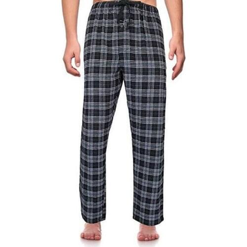 Classic Home Wear Mens Casual Trousers Plaid Pajama Pants Trousers Can Be Worn Outside