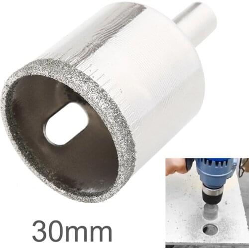 30mm Diamond Coated Core Hole Saw Drill Bit Kit Tools Glass Drill Hole Opener for Tiles Glass Ceramic new