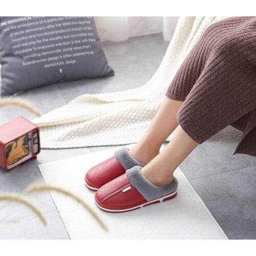 Slips Striped Soft Bottom Home Cotton Warm Shoes Women Indoor Floor Slippers For Bedroom House Men Outdoor