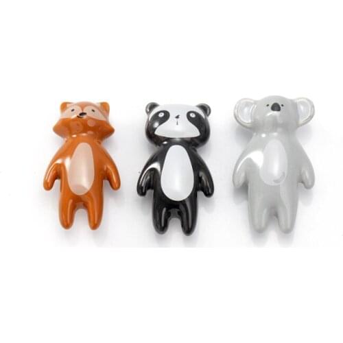 Cartoon bear cute non-discoloration ceramic furniture handle Childrens room kindergarten primary school grade handmade color