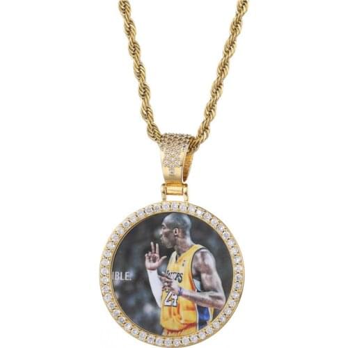 Custom Multi-Photo Memory Frame Gold Silver Pendant Hip-Hop Jewelry Necklace Can Be Engraved Necklace Wholesale Custom Photo