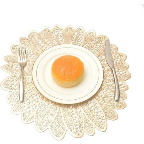 Sun Flower Hollow Kitchen Placemat Mat Bowl Anti-Slip Pad Coaster Party Decor