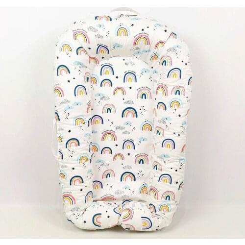 Jizha Baby Newborn Sleeping Nest Bedding Fence Infant Toddler Bassinet Bed Fence