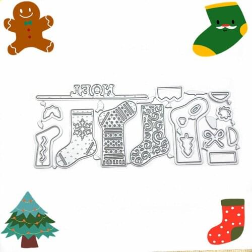 Christmas Stockings Metal Cutting Dies 2021 New Diy Die Molds Scrapbooking Paper Making Die Cuts Crafts