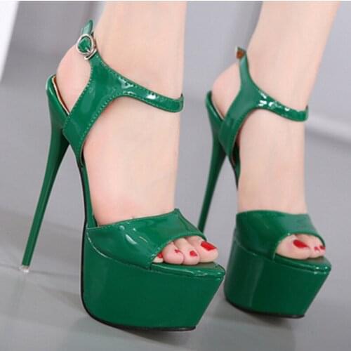 Summer Women Sandals PU Word band Buckle Strap Thin Heels 10.5CM High Heels Pumps Lady Sandal woman Shoes