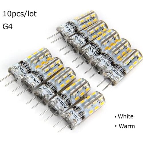 10pcs Mini G4 LED COB Lamp 3W 21W Bulb AC DC 12V 220V Candle Silicone Lights Replace 20W 100W Halogen for Chandelier Spotlight