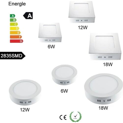 LED Panel Light 6W / 12W / 18W / 24W LED Ceiling Recessed Grid Downlight Round / Square LED Panel Light LED Bulb Light SMD2835
