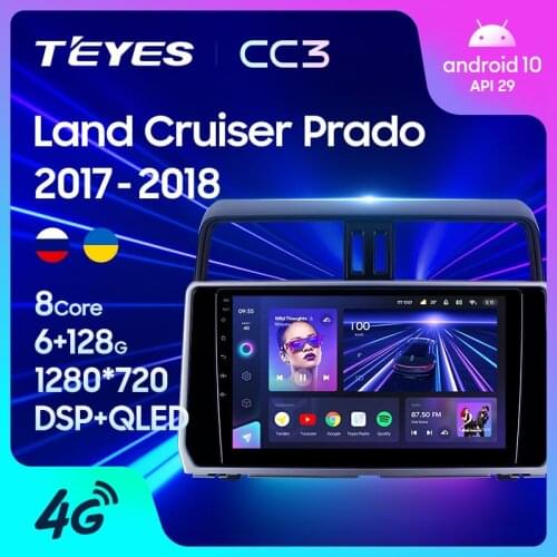 TEYES CC3 For Toyota Land Cruiser Prado 150 2017 - 2018 Car Radio Multimedia Player Navigation stereo No 2din 2 din DVD