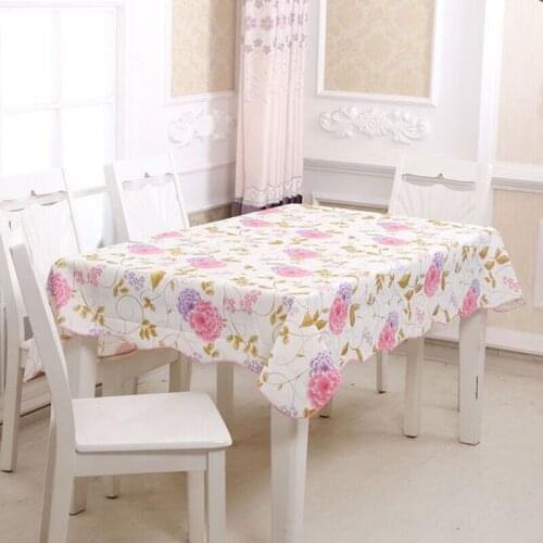 PEVA Waterproof and Oil Proof Tablecloth For Kitchen Decorative Dining Table Cover Rectangular Floral Tablecloth Tapete Decor