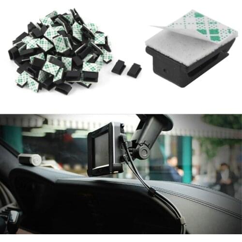 High Quality 100 Pcs Adhesive Wire Cord Cable Holder Tie Clip Organizer Drop Clamp