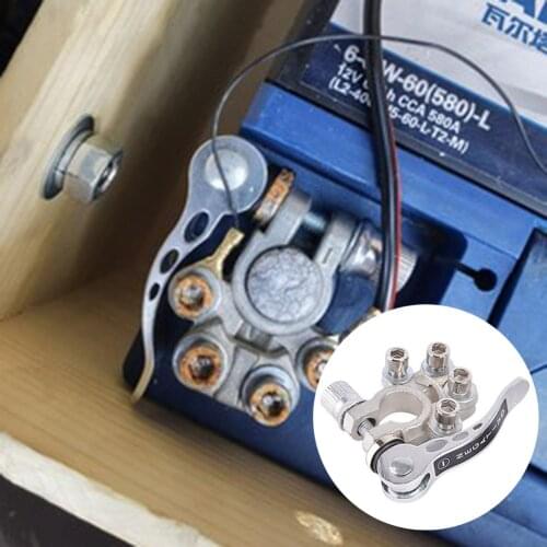 2pcs Car Auto Quick Disconnect Top Post Battery Wire Cable Clamp Terminal Shut Off Connectors for Car Truck Accessories