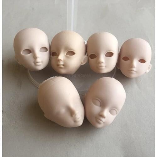 2pcs/lot Soft DIY High Quality Practice Makeup Doll Heads For 1/6 BJD as For 29cm Dolls Practicing Makeup Head Without Hair