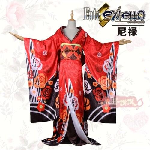 2017 Customize Anime Fate/Grand Order Nero Claudius Kimono Bathrobe Cosplay Costume For Women Halloween Free Shipping