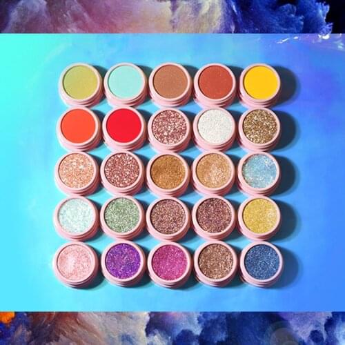 2019 New Shimmer Loose Eye Shadow Powder Makeup Pigment Waterproof Glitter Eyeshadow 3D Nude Metallic Eyes Powder Cosmetics