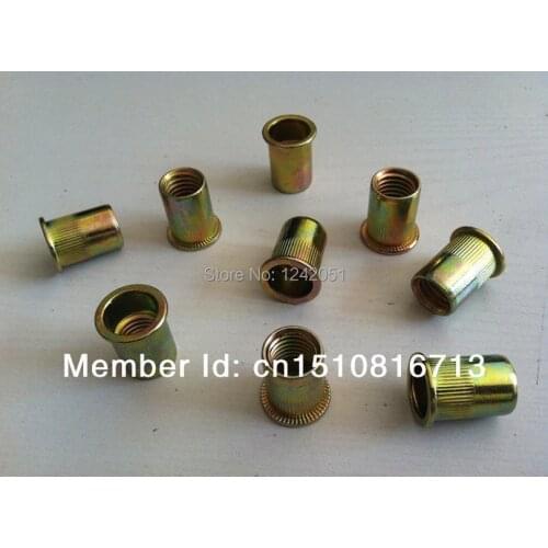 50pcs Flat Head Metric Steel M10 Blind Insert Rivet Nut Rivnut