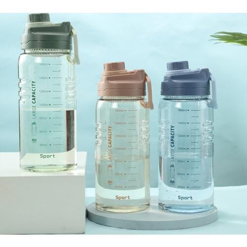 1.5L 1.8 L 2.2L 2.6L Sports Bottles Drinking Water Bottle with Straw Leak Proof Kettle With Lid Hiking Camping Plastic BPA Free