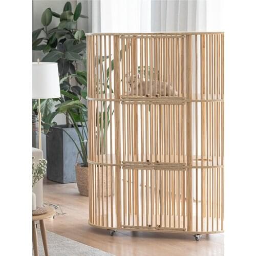Solid wood cat cage cat villa large free space cat cage home cat house cat house