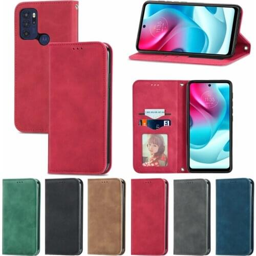 PU Leather Wallet Flip Phone Cover Skin Friendly TPU Case for Motorola E7 One 5G Ace G Stylus