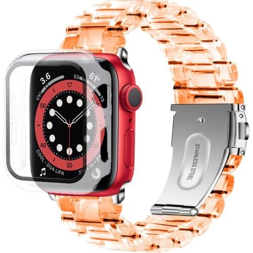 Case + strap for apple watch 6 se 44mm 40mm band and Tempered Glass Screen Protector case for iwatch 5 4 3 42mm 38mm bracelet