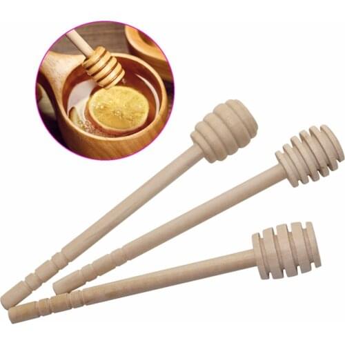 New Wooden Honey Stick Wood Honey Spoon Stir Bar for Honey Jar Supplies Long Handle Mixing Stick wood honey splash bar