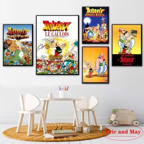Asterix France Classic Canvas Painting Posters And Prints Wall Pictures For Living Room Abstract Decorative Home Decor Tableau
