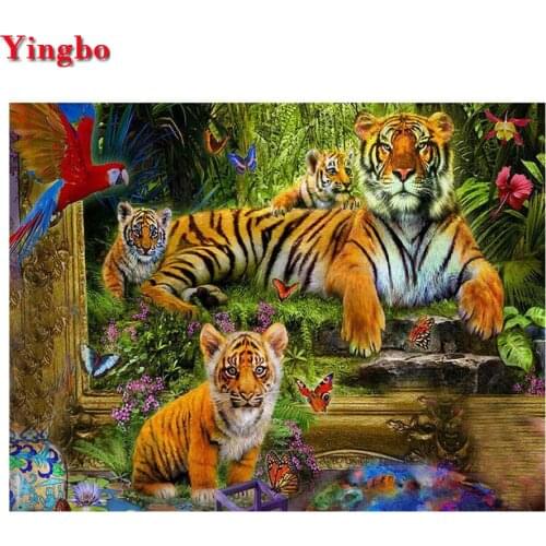 Forest tiger bird Diamond Painting completely icons DIY Diamond Embroidery 5d full square round drills Rhinestone Mosaic Diamond