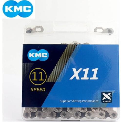 KMC 11v Chain Road Bike Chain 11 Speed Bicycle Chain X11 118L Links Compatible for SHIMANO 11 Speed Chain with Links Lock