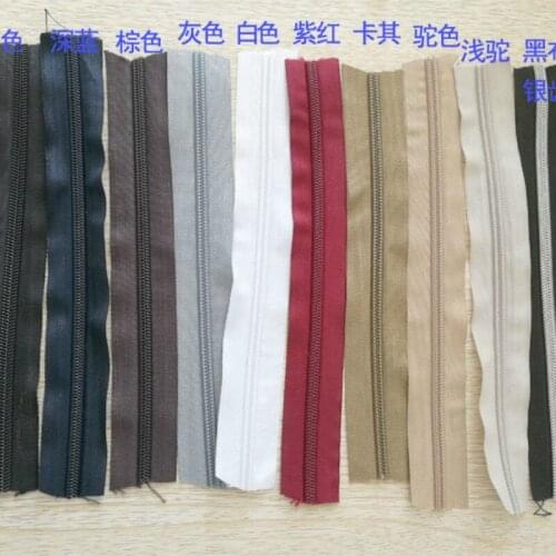 10 M/lot Most Free Shipping Continuous Nylon Zipper Tape Roll with Sliders Fastener for Furniture Quilt Sofa Sewing Accessories