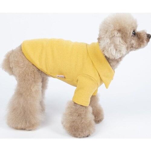 Dog Cute Shirt Sweater Autumn Warm Clothes Solid Soft Vest For Tiny Small Medium Dogs Puppy Chihuahua Pet Apparel Costume