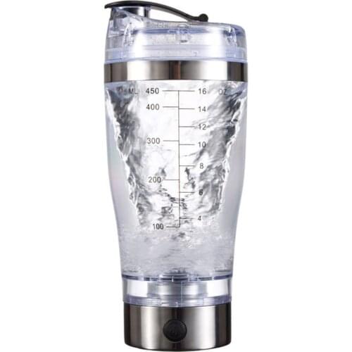 Mini Portable 450ml Electric Automatic Protein Shaker Vortex Mixer Movement Mixing Mixer USB Rechargeable Tornado Water Bottle