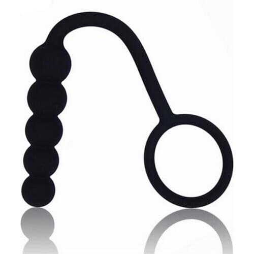 Soft Silicone Anal Cock Ring Anal Beads Anal Sex Toys Adult Product for Male
