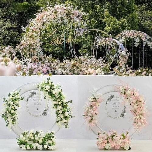 New Wedding Artificial Flower Row Ring Arch Decoration Flower Wedding Home Party Photo Shoot Background Road Lead Flowers