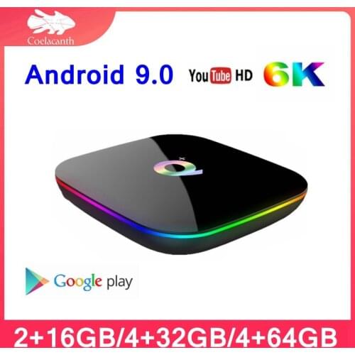 Q Plus Smart TV Box Android 9.0 TV Box 4GB RAM 32GB/64G ROM Quad Core H.265 USB3.0 2.4G WiFi Set Top Box 4K TVBOX